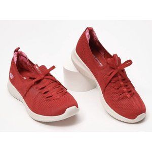Skechers Ultra Flex Washable Slip On Flourishing View Red 11 NWOB